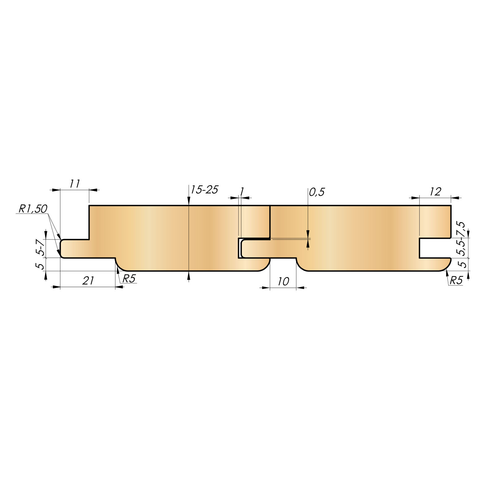 02.Zestawy frezów profilowych [/] boazeria profil 6200/6a  [/] z=4.0 HSS [/] połącznie typu pióro - wpust