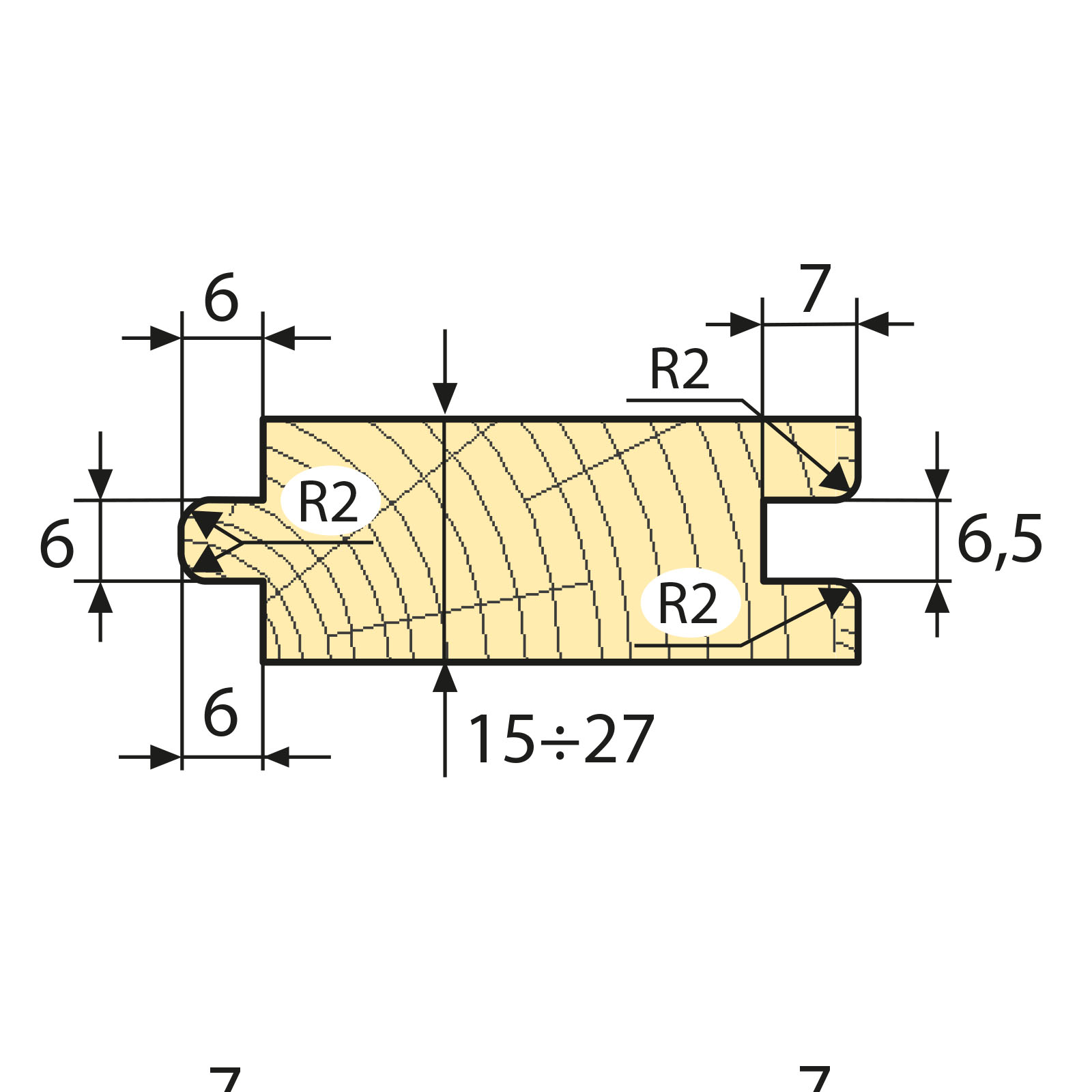 01.Zestawy frezów profilowych [/] deska podłogowa profil 6200/10 [/] z=4.0 HSS [/] połącznie typu pióro - wpust