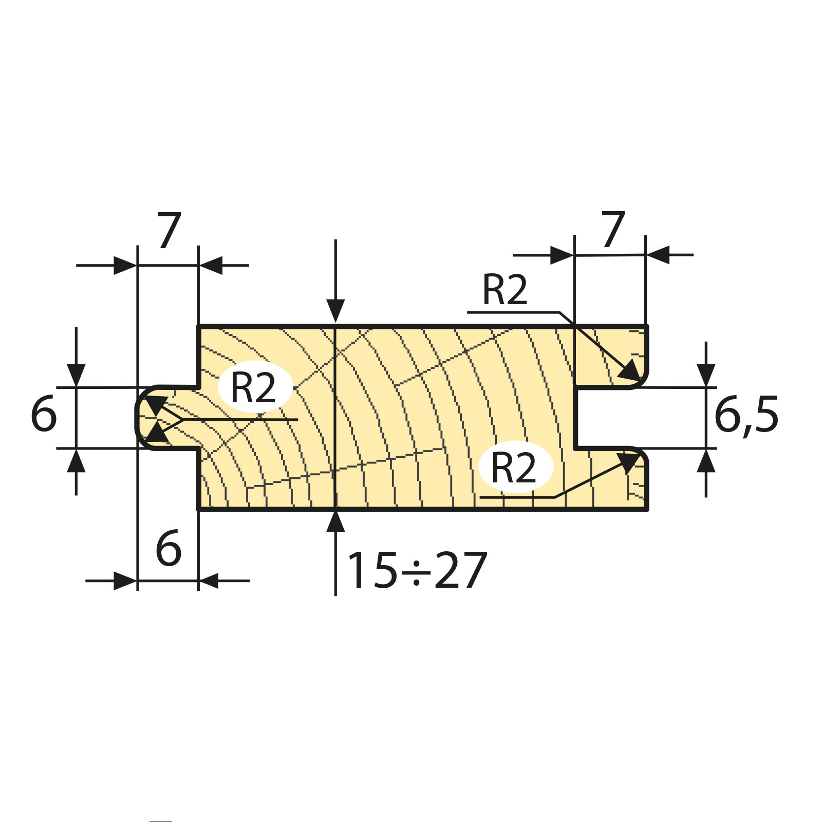 02.Zestawy frezów profilowych [/] deska podłogowa profil 6200/11 [/] z=4.0 HSS i HM [/] połącznie typu pióro - wpust