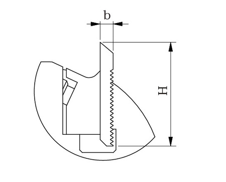GP01-122-4154-A Głowica nasadzana profilowa GP-01 122x150/40 z=4.0 profilowanie powierzchni wymienne noże ryflowane