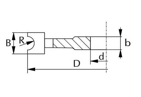 P107W125-0006 Frez nasadzany profilowy P-107 125x34/30 z=4.0 HM profilowanie półwałka promieniem R