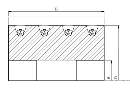 GP01-122-4104-A Głowica nasadzana profilowa GP-01 122x100/40 z=4.0 profilowanie powierzchni wymienne noże ryflowane