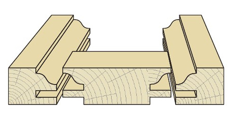 FP1200W140P001 Zestaw frezów profilowych 140/30 z=4.0 HM drzwiczki meblowe