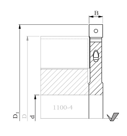G103-145-0003L-0 Głowica nasadzana prosta G103 HM 140x12,2/40 z=2 v2 HM formatyzowanie krawędzi głowica boczna do głowicy 1100-4