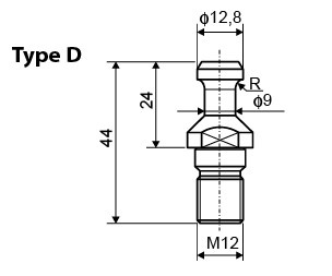 TCNC.1046 Końcówka do oprawki ISO30 Typ D