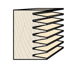 FZK12NS250-001 Frez nasadzany do złącz 250x28,6/50 z=3+3 HSS do łączenia poprzecznego, złącze 10/10x3,8 bez obcinania czoła / na maszyny bez piły do formatowania