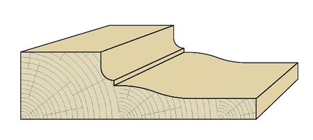 P204S200P0001 Frez nasadzany profilowy P-204 200x20/30 z=4.1 HSS do płycin