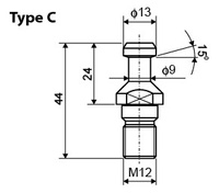 TCNC.1045 Końcówka do oprawki ISO30 Typ C