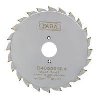 D4050012.4 Piła tarczowa PD-405 125x2,8-3,6/1,0-2,2x22 z=2x12 GM Podcinak DIA / zestaw z regulacją do rowków / regulowana szerokosć przekładkami