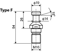 TCNC.1051 Końcówka do oprawki ISO30 Typ F