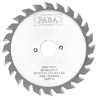 S0501013 Piła tarczowa PI-405S 125x2,8-3,6/1,0-2,2x22 z=2x12 GM y=12° Podcinak / zestaw z regulacją do rowków / regulowana szerokosć przekładkami