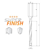 WNL01S.080.10.057.032R Wiertło nieprzelotowe lutowane WNL-01S 8/10x32 L=57,5 HM Pawy Super wykończenie / Super Finish